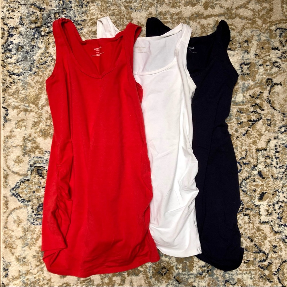 *Bundle* Motherhood Maternity Side Ruched Tanks - Picture 3 of 11
